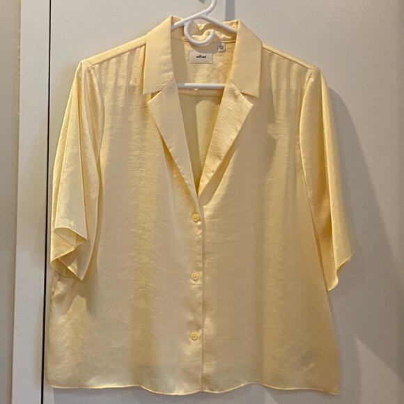 Aritzia Wilfred Beso Shirt | Whipped Butter | Light Yellow | Size L - Picture 1 of 3